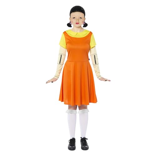 (PKT) (9915308) Adult Ladies Squid Game Doll Deluxe Costume (UK 14-16) von amscan
