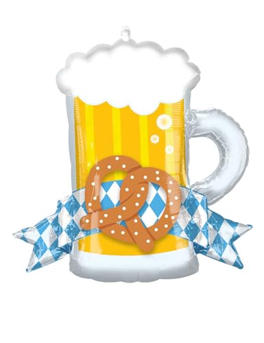 Amscan - Super Shape Folienballon Bierfest, 66 x 63 cm, Bierkrug mit Brezel, Helium Ballon Amscan - Super Shape Folienballon Bierfest, 66 x 63 cm, Bierkrug mit Brezel, Helium Ballon von amscan