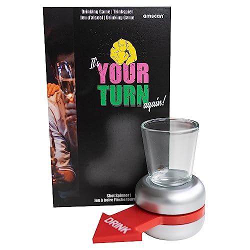 Amscan - Trinkspiel Shot Spinner mit Schnapsglas, Partyspiel, Saufspiele, Flaschendrehen Amscan - Trinkspiel Shot Spinner mit Schnapsglas, Partyspiel, Saufspiele, Flaschendrehen von amscan