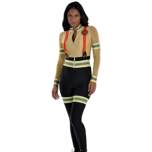 Amscan Women's Multicolor Firefighter Costume Set, Small Size (2-4) - Comfortable Fit, Ideal for Halloween, Cosplay, Themed Events & More von amscan