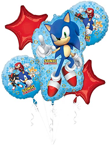 Bouquet di palloncini Sonic The Hedgehog, con 5 palloncini diversi, 1Bouquet. von amscan