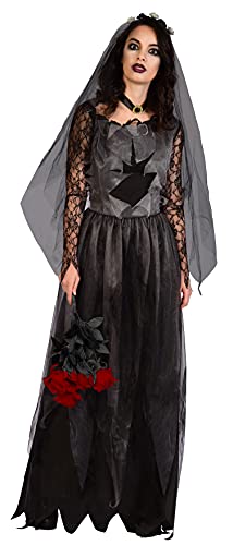 Erwachsenenkostüm für Damen, schwarzes Corpse-Kleid, Größe 42-46 Erwachsenenkostüm für Damen, schwarzes Corpse-Kleid, Größe 42-46 von amscan