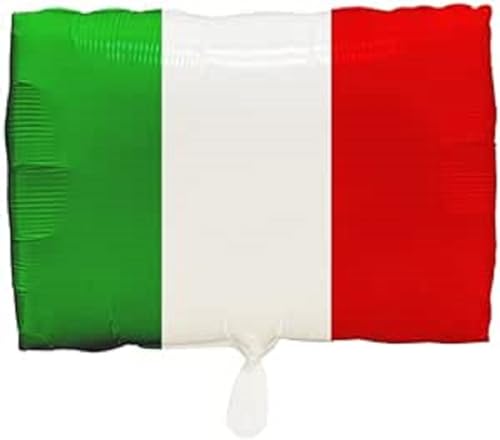 Folienballon * ITALIENISCHE FLAGGE * als Deko und Geschenk | Größe:30x40cm | für Luft und Helium | Grün Weiß Rot Italien Fahne Ballon Party Dekoration von amscan