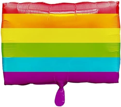 Folienballon * REGENBOGEN FLAGGE * als Deko und Geschenk | Größe:30x40cm | für Luft und Helium | Rainbow Pride Fahne Ballon Party Dekoration von amscan