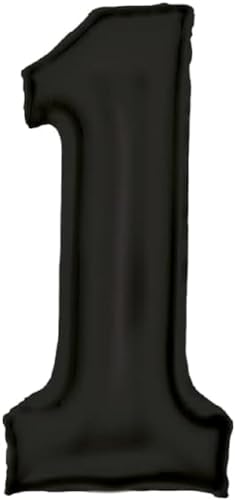 Amscan Große Zahl 1 Silk Lustre schwarz Folienballon N34 verpackt 86 cm Amscan Große Zahl 1 Silk Lustre schwarz Folienballon N34 verpackt 86 cm von amscan