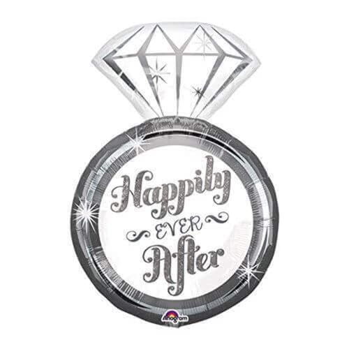 Happily Ever After Ring SuperShape Foil Balloons 18"/45cm w x 27"/68cm h von amscan