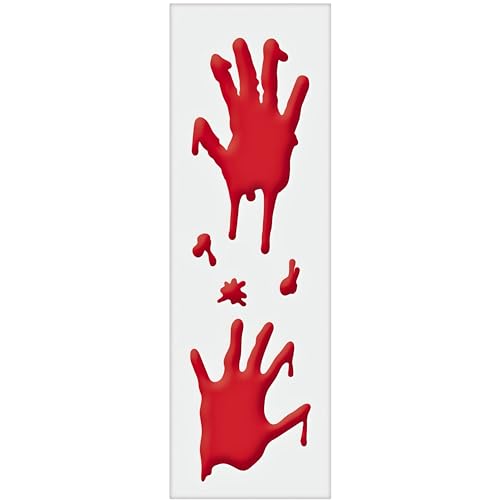 Haunted Asylum Halloween Bloody Hände, Fenstergel, Dekoration Anstalt, blutige Hände 1 Piece rot Haunted Asylum Halloween Bloody Hände, Fenstergel, Dekoration Anstalt, blutige Hände 1 Piece rot von amscan