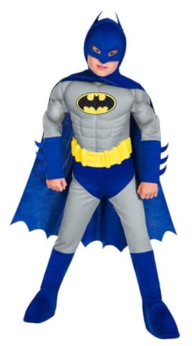 Kostüm für Kinder Batman Muscle - Faschingskostüm für Karneval, Halloween & Kostümparty - Kinderkostüm für Mädchen & Jungen - Alter 4-6 Jahre von amscan
