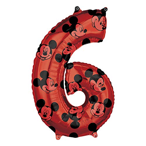 Amscan Luftballon Geburtstag Mickey Mouse Nummer 6 von amscan