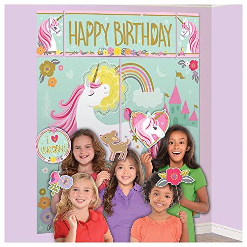 Magical Unicorn Wall Decoration with Photo Props (17 pc) von amscan