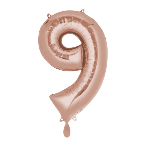 Mid Size Number 9 Rose Gold von amscan