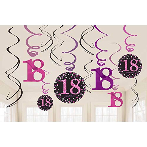 Pink Sparkling Celebration 30th 3 Pack Value Confetti 34g von amscan