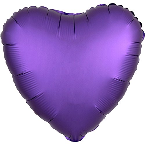 SD-H:Satin Purple Royale Heart von amscan