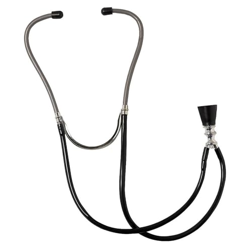 Amscan 840334-55 - Stethoskop, Größe ca. 33 cm, Silber-Schwarz, Attrappe aus Kunststoff, Accessoire für Arzt- oder Krankenschwesterkostüme, super für Halloween und Karneval von amscan