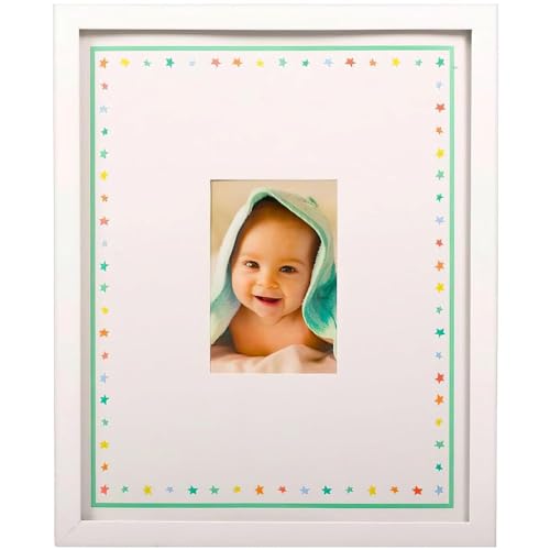 Stilvoller, neutraler Baby-Autogramm-Rahmen – 37 cm H x 30 cm B – einzigartiges Andenken und Kinderzimmer-Dekor – klassisches Design – perfektes Geschenk für Babypartys von amscan