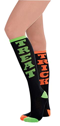 Trick or Treat Knee High Socks - Adults /2 von amscan