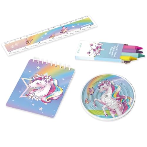 amscan 16-teiliges Mitgebsel-Set * UNICORN DREAMS * für Mottoparty und Kindergeburtstag mit Notizblock, Lineal, Wachsmalstifte und Labyrinth-Puzzle | Einhorn Mädchen Regenbogen Party Geburtstag amscan 16-teiliges Mitgebsel-Set * UNICORN DREAMS * für Mottoparty und Kindergeburtstag mit Notizblock, Lineal, Wachsmalstifte und Labyrinth-Puzzle | Einhorn Mädchen Regenbogen Party Geburtstag von amscan