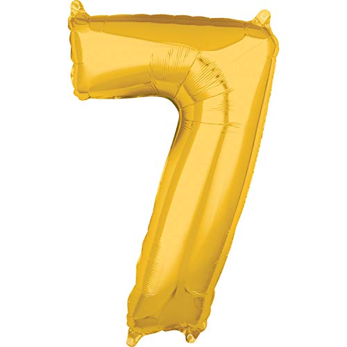 amscan 3891611 Number Ballon, Gold, Large von amscan