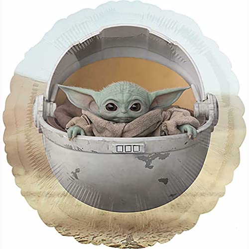 Amscan 4224101 - Standard Folienballon Star Wars Mandalorian The Child, Durchmesser circa 45 cm, für Helium und Luft Amscan 4224101 - Standard Folienballon Star Wars Mandalorian The Child, Durchmesser circa 45 cm, für Helium und Luft von amscan