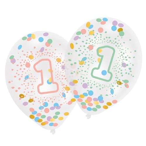 amscan 6 Konfetti Luftballons 1. Geburtstag Regenbogen amscan 6 Konfetti Luftballons 1. Geburtstag Regenbogen von amscan
