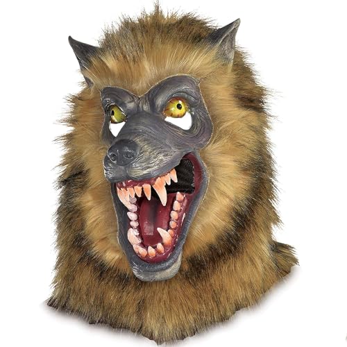 amscan 8401653 Halloween Werwolf Kostüm Vollmaske | Braun | 1 Stück amscan 8401653 Halloween Werwolf Kostüm Vollmaske | Braun | 1 Stück von amscan