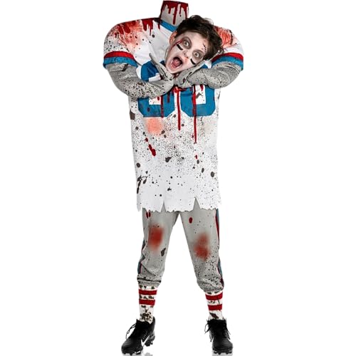 amscan 8406707 Fußballspieler-Kostüm | blutiges kopfloses Illusion-Design, mehrfarbig von amscan