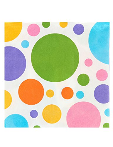amscan – 9900144 – 20 Servietten Rainbow DOTS von amscan