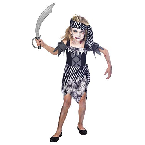 amscan 9902680 Zombie Mädchen Piratenkostüm – Alter 11–12 1 Stück, grau, 11-12 Jahre amscan 9902680 Zombie Mädchen Piratenkostüm – Alter 11–12 1 Stück, grau, 11-12 Jahre von amscan