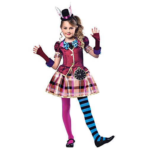 amscan Alter 9-10 Fräulein Hutmacher - Verrückter Hutmacher Alice im Wunderland Kostüm Mädchen von amscan