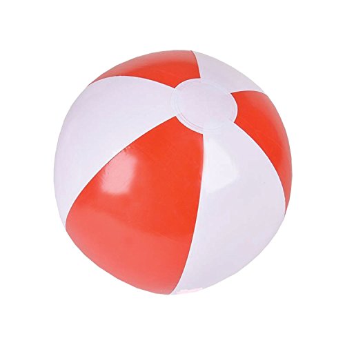 amscan 9903661 Aufblasbarer Strandball, Rot/Weiß, 1 Stück amscan 9903661 Aufblasbarer Strandball, Rot/Weiß, 1 Stück von amscan