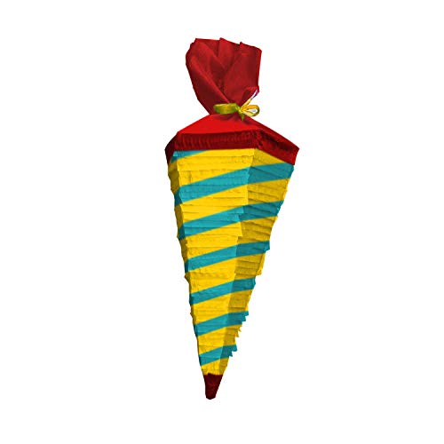 Amscan 9904421 - Pinata Schultüte, 23,5 x 62 x 21,8 cm, zum Befüllen mit Süßigkeiten und Konfetti, Kindergeburtstag von amscan