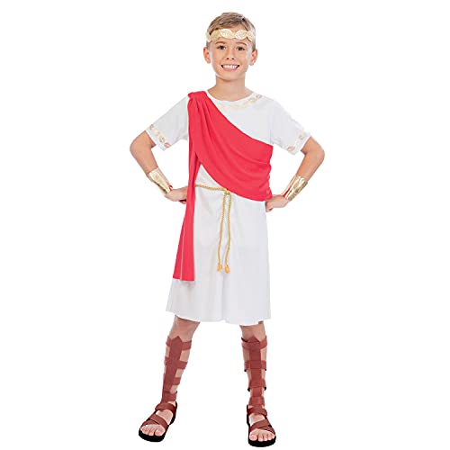 amscan 9904457 Kinder Toga Kostüm Set für Jungen 8-10 Jahre-1 Stück, weiß/rot amscan 9904457 Kinder Toga Kostüm Set für Jungen 8-10 Jahre-1 Stück, weiß/rot von amscan