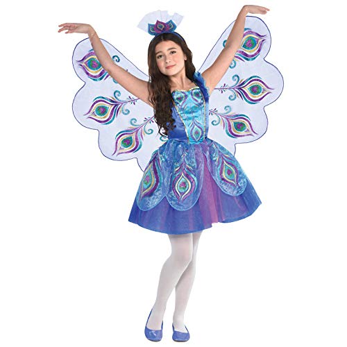 amscan (PKT (9904787) Kinder Mädchen hübscher Pfau (6–8 Jahre), Blau, Violett von amscan