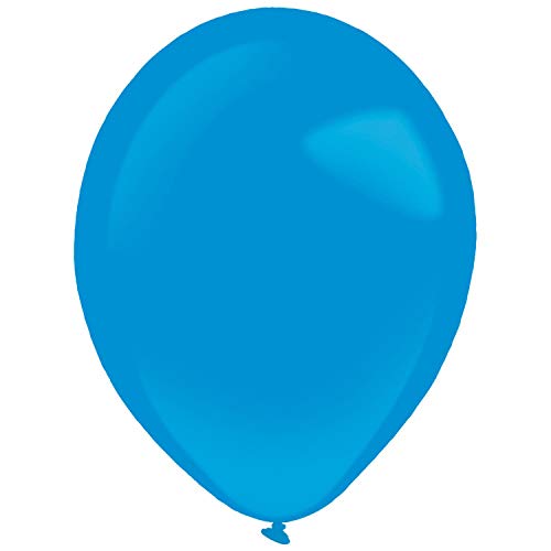 Amscan 9905426 - 50 Latexballons Decorator Standard Bright Royal Blue 35 cm / 14", Luftballon von amscan
