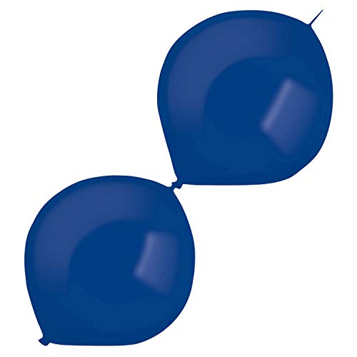 Amscan 9905652 - 50 Latexballons Decorator Fashion E-Link Ocean Blue 30 cm / 12", Luftballon, Girlande, Ballonbogen von amscan