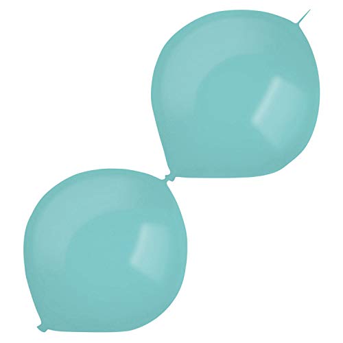 Amscan 9905654 - 50 Latexballons Decorator Fashion E-Link Robin's Egg Blue 30 cm / 12", Luftballon, Girlande, Ballonbogen von amscan