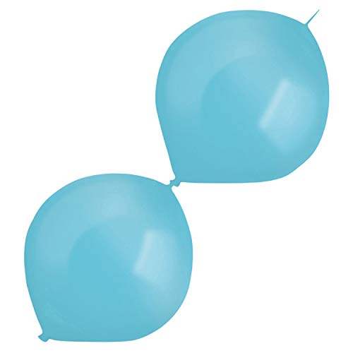 Amscan 9905690 - 50 Latexballons Decorator Pearl E-Link Caribbean Blue 30 cm / 12", Luftballon, Girlande, Ballonbogen von amscan