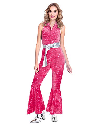 amscan 9905746 Kostüm für Erwachsene, Damen, Disco-Overall, Retro-Kostüm, Gr. 42-44, Rosa amscan 9905746 Kostüm für Erwachsene, Damen, Disco-Overall, Retro-Kostüm, Gr. 42-44, Rosa von amscan