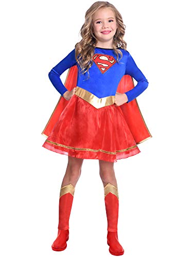amscan Alter 8-10 Jahre Klassisch Super-Mädchen Supergirl Warner Bros Schickes Kleid Kostüm (Alter 8-10 Jahre) von amscan