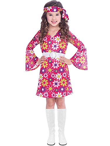amscan 9906418 Kinder Mädchen 60er Jahre Retro Mädchen Kostüm Alter 8-10 Jahre von amscan