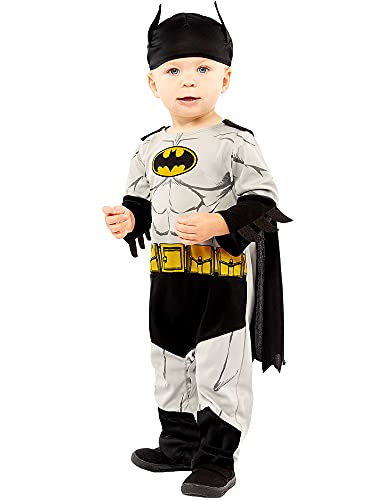 Amscan - Baby-Kostüm Batman, Overall, Klettverschluss-Umhang, Mütze, Super Heroes, Motto-Party, Karneval, 80 von amscan