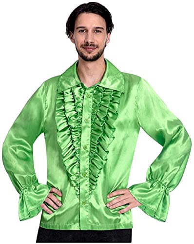 (PKT) (9907012) Adult Mens Satin Shirt Lime (Standard) (PKT) (9907012) Adult Mens Satin Shirt Lime (Standard) von amscan