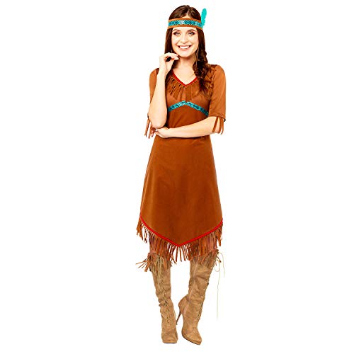 amscan 9907077 Ureinwohner Amerikaner Indianer-Kostüm für Erwachsene, Größe 38-40, Damen, Braun, 44-47 amscan 9907077 Ureinwohner Amerikaner Indianer-Kostüm für Erwachsene, Größe 38-40, Damen, Braun, 44-47 von amscan