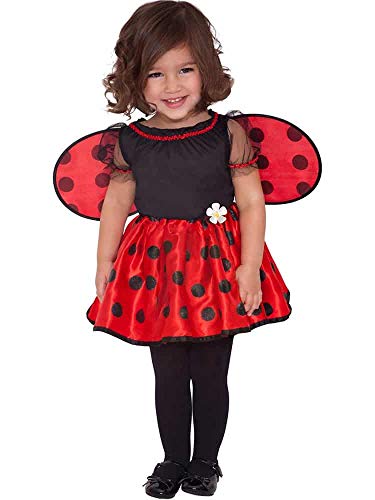 Amscan 9908149 Marienkäfer Kostüm, rot/schwarz, 2-3 Jahre von amscan