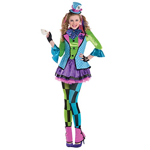 amscan 9908471 Sassy Mad Hatter Halloween-Kostüm, Alter 6–8 Jahre, Multi, Small (6-8 Years) von amscan