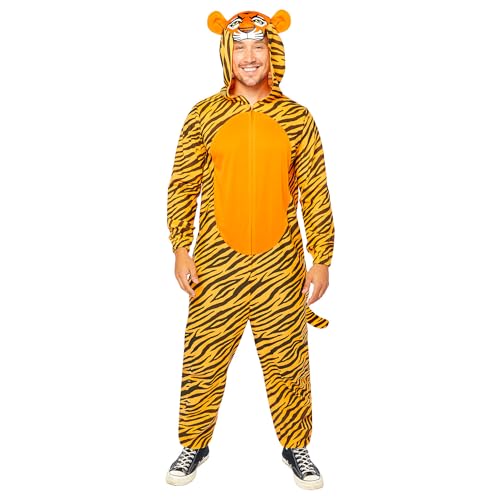 amscan 9908779 Tiger Halloween-Kostüm, Einteiler, Übergröße, Orange, Einheitsgröße amscan 9908779 Tiger Halloween-Kostüm, Einteiler, Übergröße, Orange, Einheitsgröße von amscan