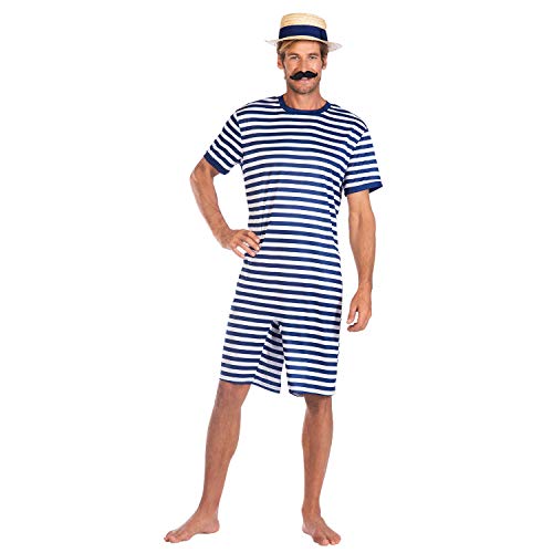 amscan Swimsuit 9908838 Erwachsenen-Badeanzug für Herren, Blau, Größe L von amscan