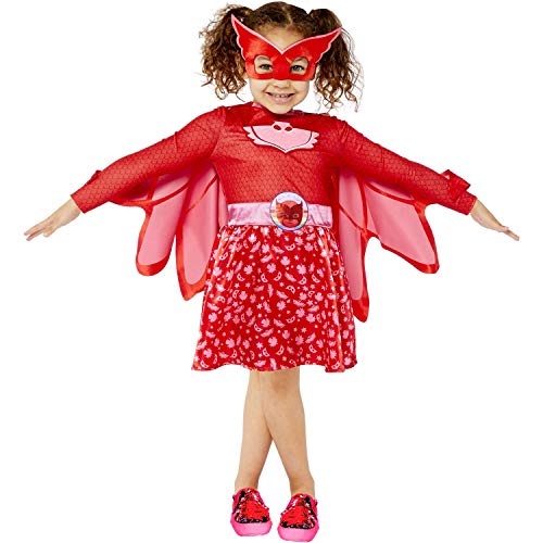 (PKT) (9908860) Child Girls Pink Owlette PJ Masks Costume Dress Costume (3-4yr) von amscan