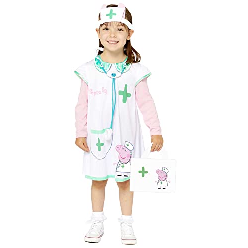 amscan 9910175 Kleinkind Kinder Peppa Wutz Krankenschwester Kostüm 2-3 Jahre, Unisex Kinder, Mehrfarbig amscan 9910175 Kleinkind Kinder Peppa Wutz Krankenschwester Kostüm 2-3 Jahre, Unisex Kinder, Mehrfarbig von amscan