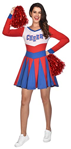 amscan Blau/Rot Cheerleader-Kostüm für Erwachsene Damen von amscan